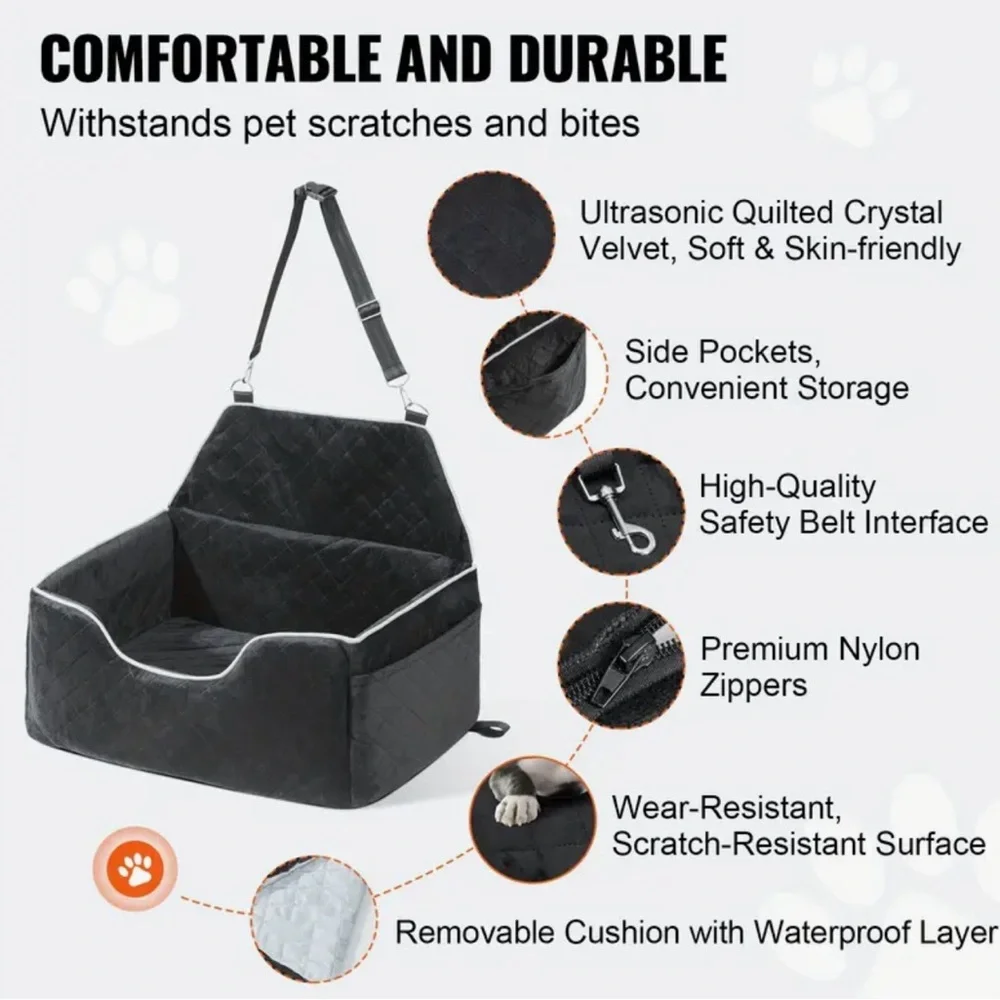 Dog Booster Seat For Vehicles Cars Medium Size Dogs Up to 55Lbs